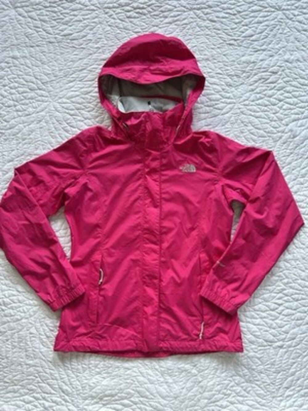 The North Face Hyvent Hooded Rain Jacket Pink Size S Excellent Condition